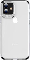 Voor iPhone 11 TOTUDESIGN Clear Crystal Series Metal + PC beschermhoes (zilver)