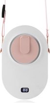 ASQ-F2 nek- en heupventilator USB draagbare mini-student buiten handheld-ventilator (roze)