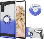 Voor Galaxy Note 10 2 in 1 pc + TPU beschermhoes met 360 graden roterende ringhouder (zilverblauw)