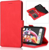 Voor iPhone XR Retro Magnetische Sluiting Horizontale Leren Flip Case met Houder & Kaartsleuven & Fotolijst & Portemonnee (Rood)