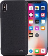 Voor iPhone 11 GEBEI Schokbestendige lederen beschermhoes met volledige dekking (zwart)