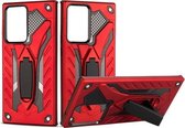 Voor Samsung Galaxy Note20 Ultra schokbestendig TPU + pc beschermhoes met houder (rood)
