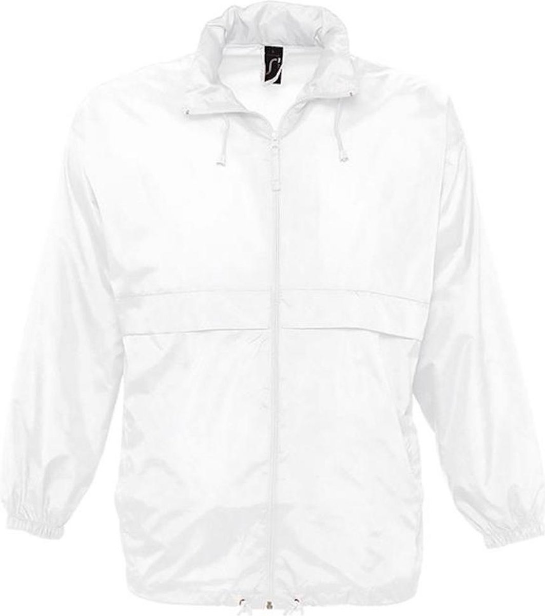 SOLS Unisex Surf Windbreaker Lichtgewicht Jasje Wit