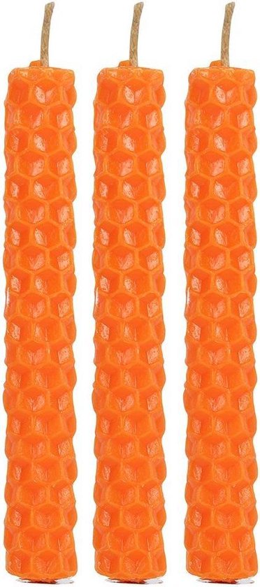Something Different Kaars Pack of 6 Orange Beeswax Spell Candles Oranje