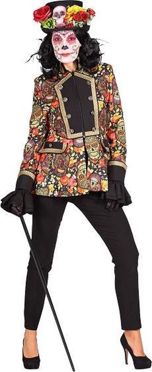 Jas dames kort model 'Gravedigger' Skull color