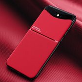 Voor OPPO Find X Classic Tilt Strip Grain Magnetisch Schokbestendig PC + TPU-hoesje (rood)