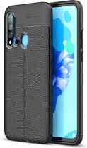 Litchi Texture TPU schokbestendig hoesje voor Huawei Nova 5i / P20 Lite 2019 (zwart)