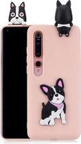 Voor Xiaomi Mi 10 schokbestendig 3D liggend Cartoon TPU beschermhoes (schattige hond)