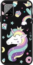 Voor Xiaomi MI 10 Lite Pattern Printing Embossment TPU Mobile Case (Candy Unicorn)