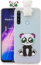 Voor Xiaomi Redmi Note 8 Cartoon schokbestendige TPU beschermhoes met houder (Panda)