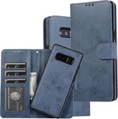 Voor Samsung Galaxy Note8 Retro 2 in 1 Afneembare Magnetische Horizontale Flip TPU + PU Leren Hoesje met Houder & Kaartsleuven & Fotolijst & Portemonnee (Donkerblauw)