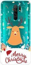 Voor Xiaomi Redmi 9 Christmas Series transparante TPU beschermhoes (Christmas Ugly Deer)