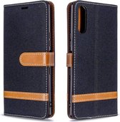 Voor Sony Xperia L4 Kleuraanpassing Denim Textuur Horizontale Flip Leren Case met Houder & Kaartsleuven & Portemonnee & Lanyard (Zwart)