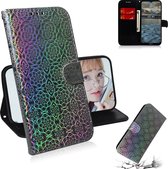 Voor Nokia 2.4 Effen Kleur Kleurrijke Magnetische Gesp Horizontale Flip PU Lederen Case met Houder & Kaartsleuven & Portemonnee & Lanyard (Zilver)