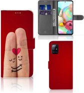 GSM Hoesje Geschikt voor Samsung Galaxy A71 Wallet Book Case Cadeau voor Vrouw Liefde
