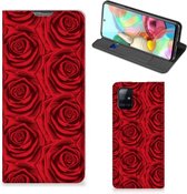 Mobiel Bookcase Geschikt voor Samsung Galaxy A71 Smart Cover Red Roses