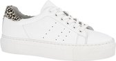 5th Avenue Dames Witte leren sneaker panterprint - Maat 41