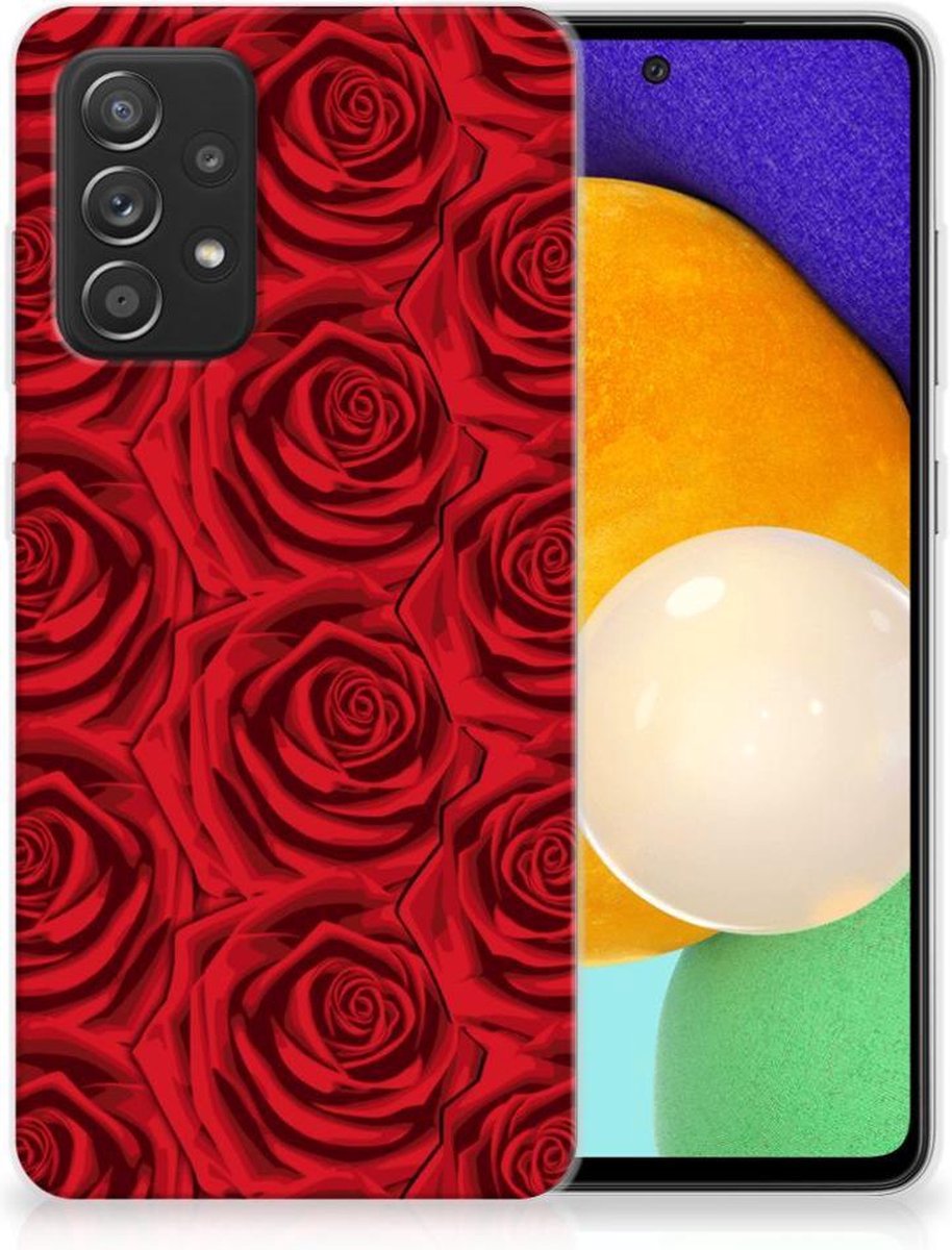 Samsung Galaxy A52 (5G/4G) TPU Case Red Roses