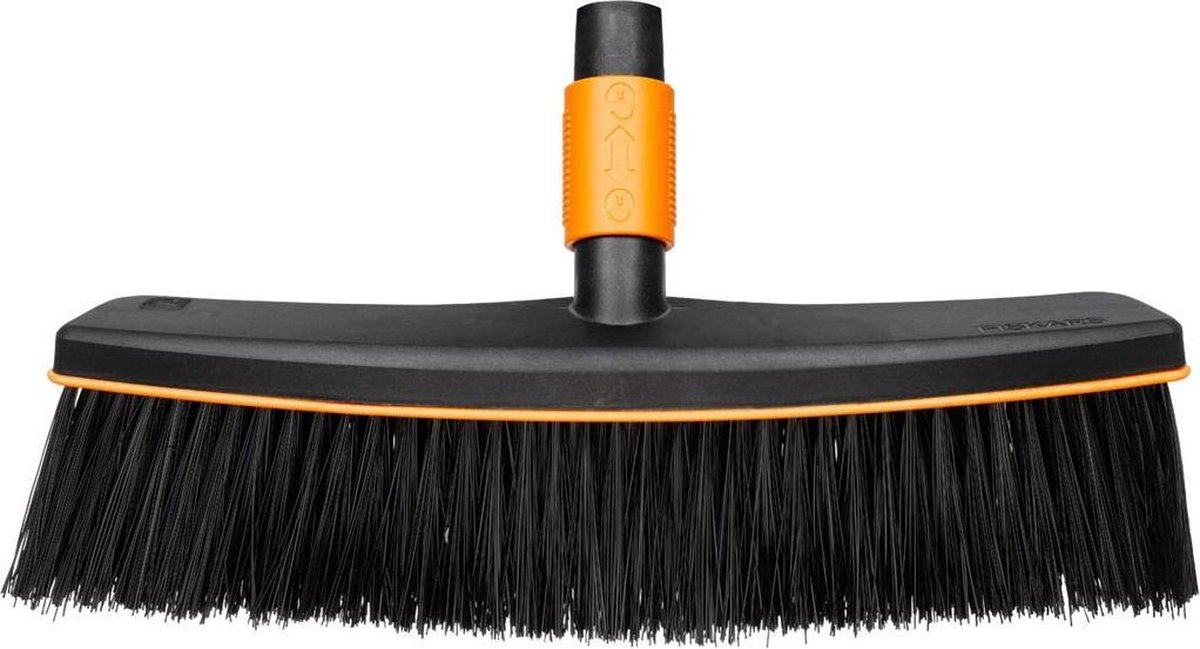 Goedkoopste Fiskars Quikfit Bezemkop - Straatbezem met Zachte Haren - 380 mm Breed