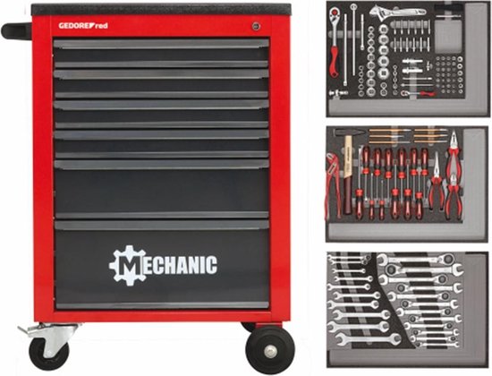 Gedore Gereedschapwagen MECHANIC 6 laden 129-Delig