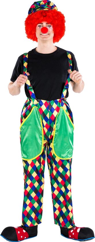 dressforfun - Herenkostuum clown August XL - verkleedkleding kostuum halloween verkleden feestkleding carnavalskleding carnaval feestkledij partykleding - 300831