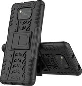 Coverup Rugged Kickstand Back Cover - Geschikt voor Xiaomi Poco X3 Hoesje - Zwart