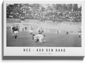 Walljar - NEC - ADO Den Haag '62 - Zwart wit poster met lijst