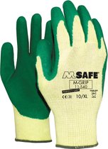 OXXA M-Grip 11-540 handschoen XXL Oxxa - groen/geel - Latex/Katoen - Gebreid manchet - EN 388:2016
