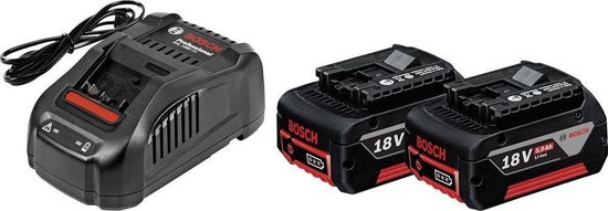 Batterie et chargeur BOSCH PROFESSIONAL - Démarreur - Avec 2 x GBA - 18 V -  5, 0 Ah 