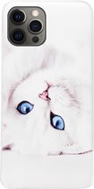 ADEL Siliconen Back Cover Softcase Hoesje Geschikt Voor iPhone 12 (Pro) - Katten