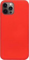 ADEL Siliconen Back Cover Softcase Hoesje Geschikt voor iPhone 12 (Pro) - Rood