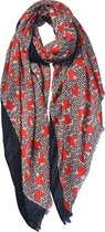 Clayre & Eef sjaal 80x180cm rood