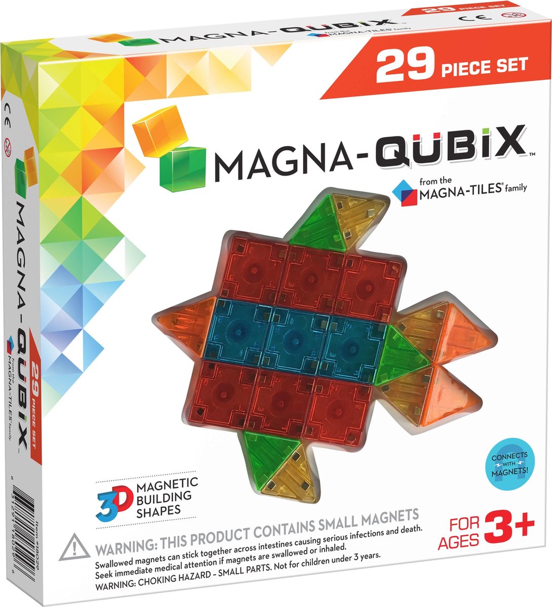 Magna Tiles Qubix - 29 stuks - Constructiespeelgoed