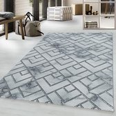 Modern vloerkleed - Marble Pattern Grijs Zilver 200x290cm