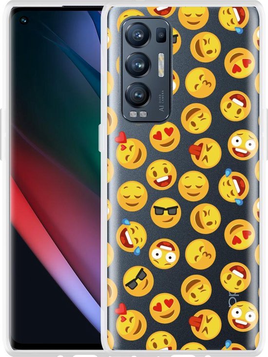 Oppo Find X3 Neo Hoesje Emoji Designed by Cazy