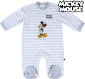 Baby Rompertje met Lange Mouwen Mickey Mouse Grijs Wit