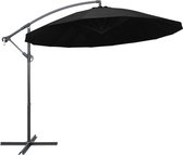 vidaXL Zweefparasol met aluminium paal 3 m zwart