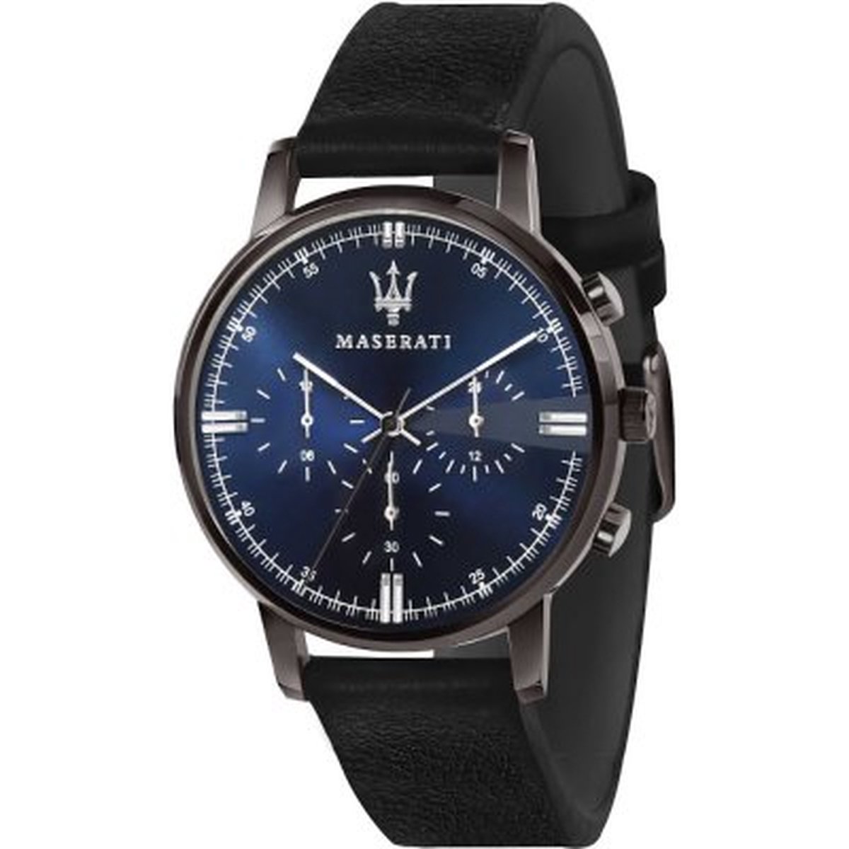Maserati Eleganza Horloge - Maserati heren horloge - Blauww - diameter 42  mm - kleur | bol.com