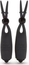 Sweet Tease Vibrating Nipple Clamps - Black