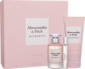 Set Abercrombie&fitch Authentic Woman Edp Spray 100ml + Edp 15ml + Body Lotion 200ml