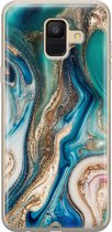 Samsung Galaxy A6 2018 siliconen hoesje - Magic marble - Soft Case Telefoonhoesje - Multi - Marmer