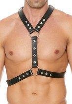 Harness With Metal Spots - Premium Leather - Black