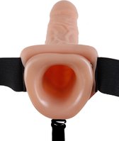 Vibrating HollowStrap-On- 11 Inch - Skin