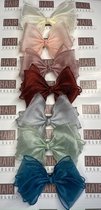 Haarspeld met grote strik - diverse kleuren — Grijs