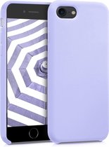 kwmobile telefoonhoesje voor Apple iPhone SE (2022) / iPhone SE (2020) / iPhone 8 / iPhone 7 - Hoesje met siliconen coating - Smartphone case in lavendel