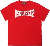 Dsquared2 T-shirt Rood met logo  Jongens maat 152