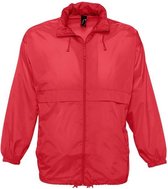 SOLS Unisex Surf Windbreaker Lichtgewicht Jasje (Rood)