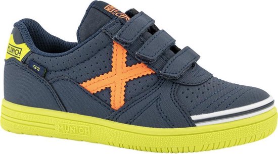 Munich Kinderen Blauwe sneaker klittenband - Maat 33 | bol.com