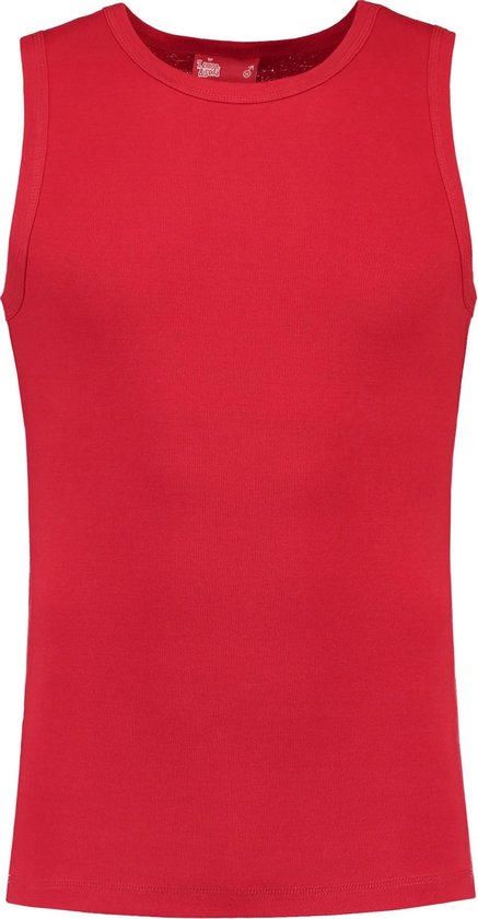 Lemon & Soda rib Tanktop voor heren in de maat S en de kleur rood.