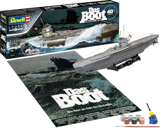1:144 Revell 05675 Das Boot Collector's Edition - 40th Anniversary - Gift Set Plastic Modelbouwpakket-